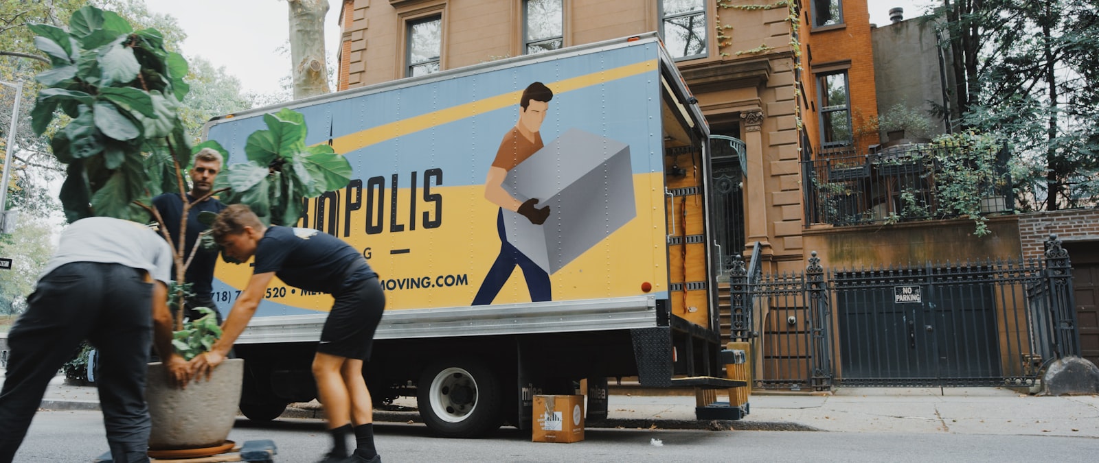 Household shifting team loading a truck